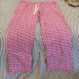 Pink vineyard vines Christmas whale pj bottoms